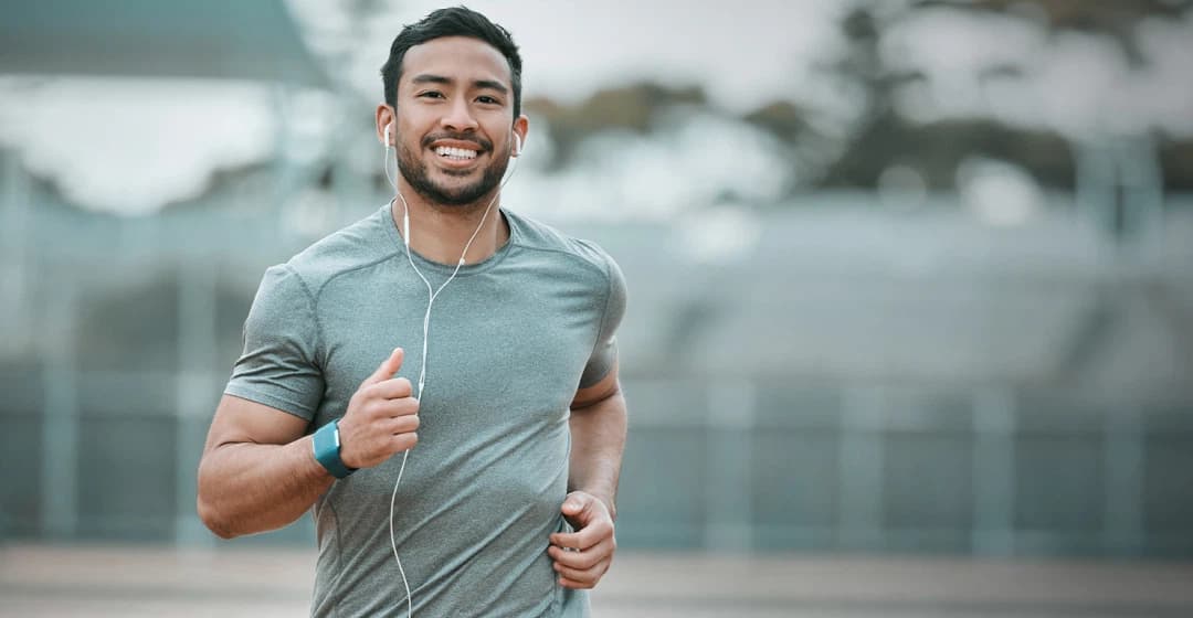 Young man jogging