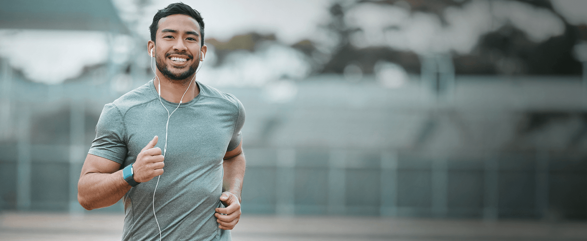 Young man jogging